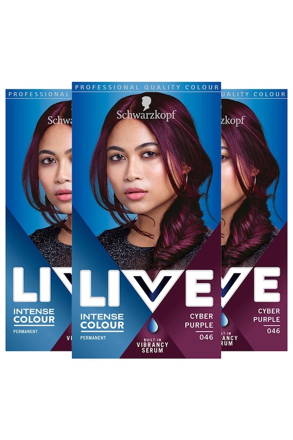 Schwarzkopf Live Intense Permanent 'Hair Dye' with Serum Cyber Purple 3x
