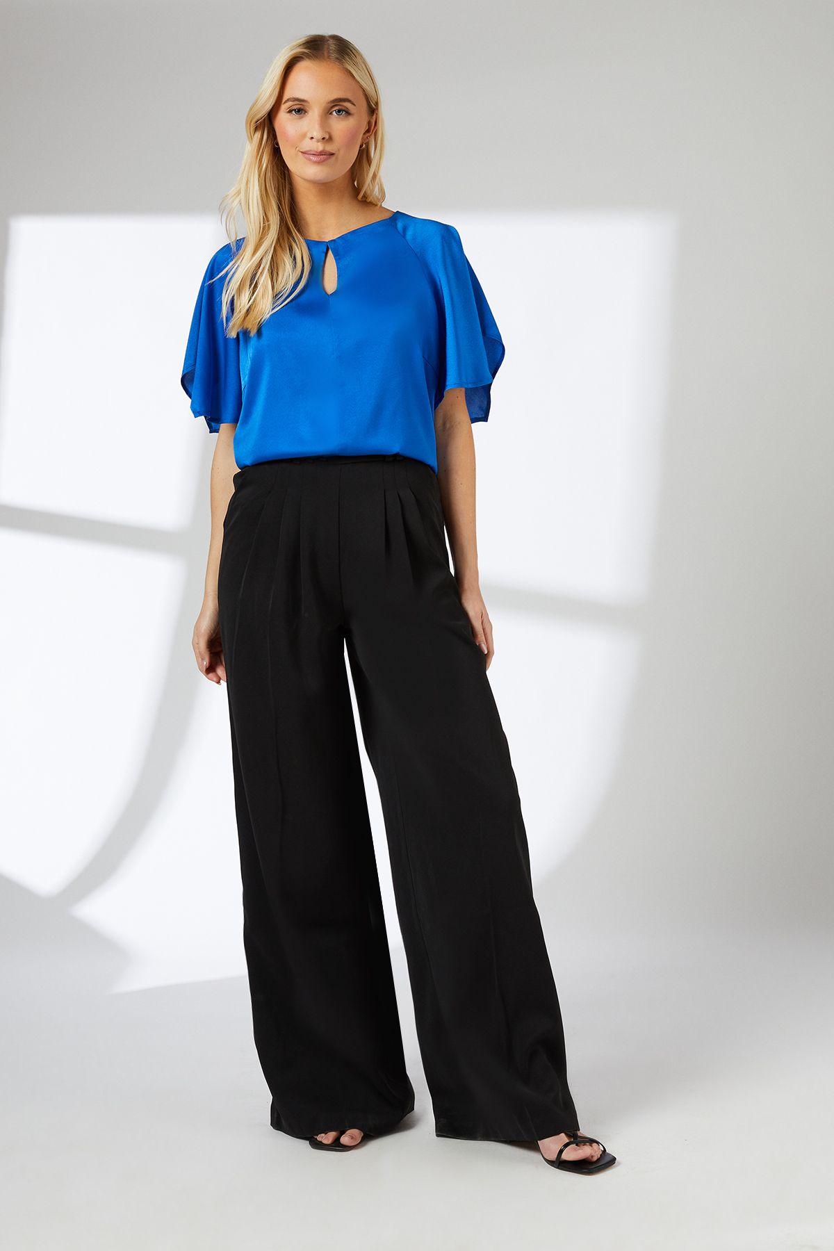 Principles Blue Hanky Hem Sleeve Blouse Cobalt image 2