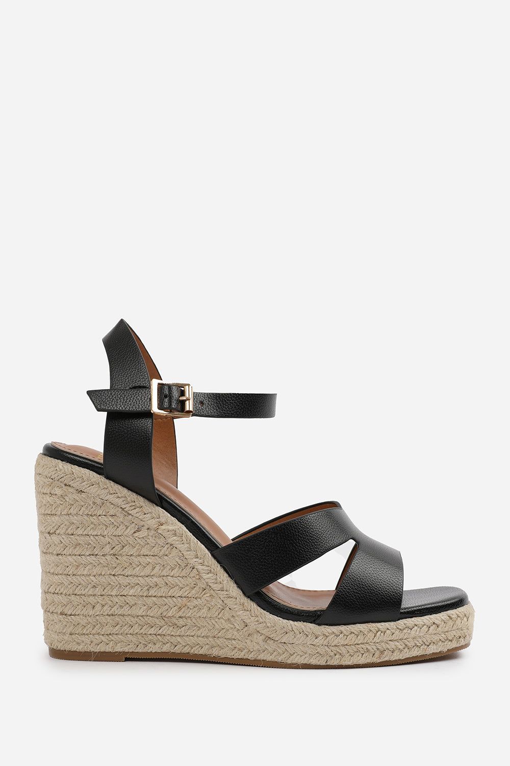 Where's That From 'Jaime' Cut Out Strap Detail Wedge Shoes With Buckle Closure image 2