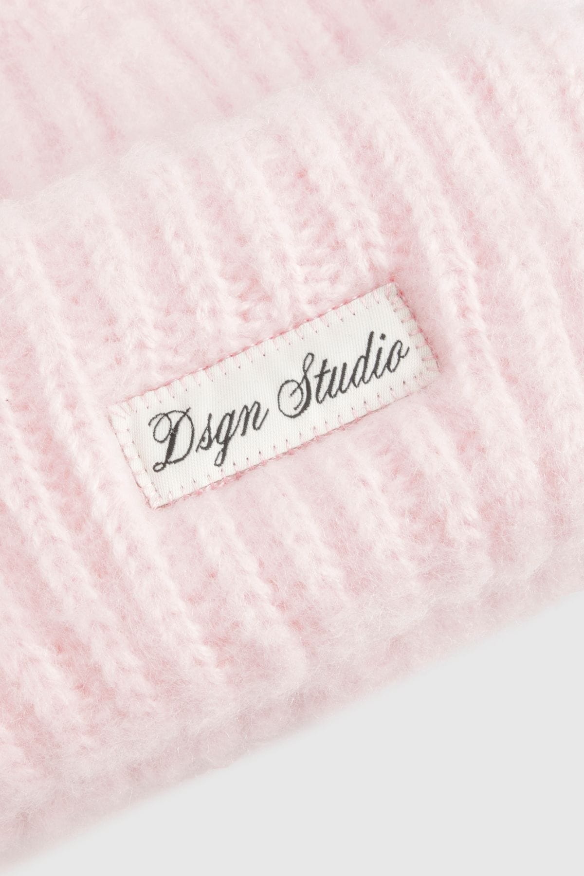DSGN Studio DSGN Studio Brushed Knit Beanie Hat Baby Pink image 3