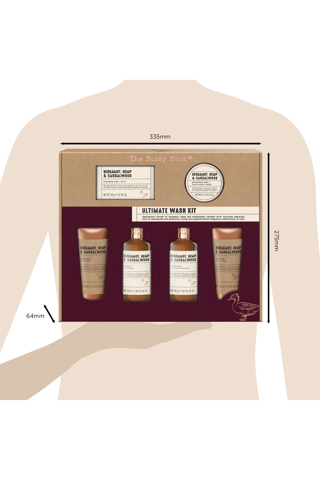 Baylis & Harding The Fuzzy Duck Bergamot, Hemp & Sandalwood Men's Ultimate Wash Kit Gift Set Multi image 7