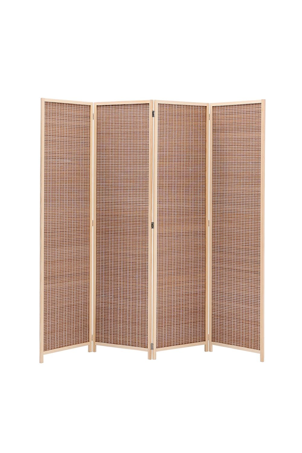 Living and Home 4-Panel Bamboo Woven Folding Room Divider image 3