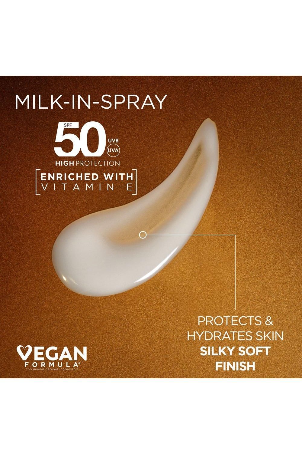 Garnier Ambre Solaire Ideal Bronze Milk-In Tanning Spray SPF50 Multi image 2