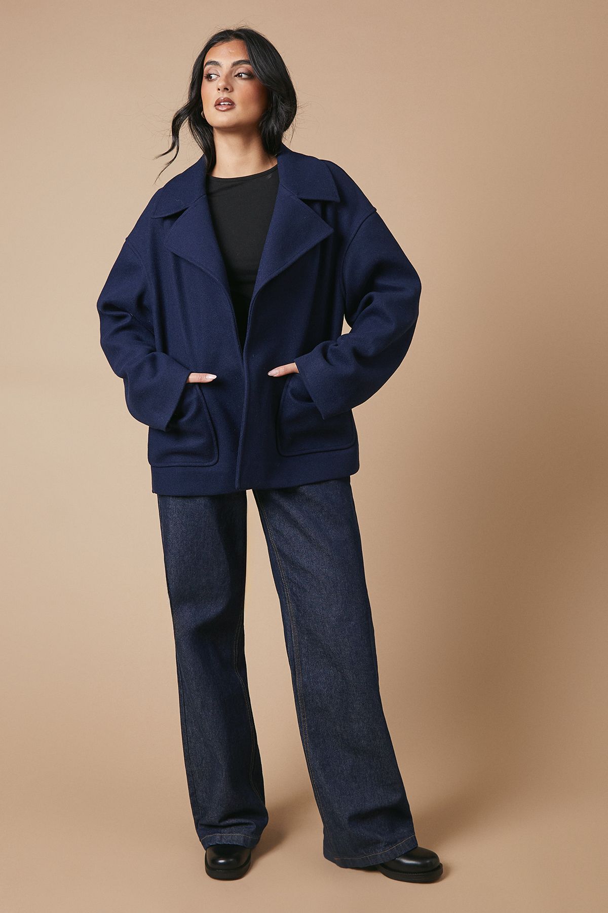 Oasis Edge To Edge Unlined Jacket Navy image 2