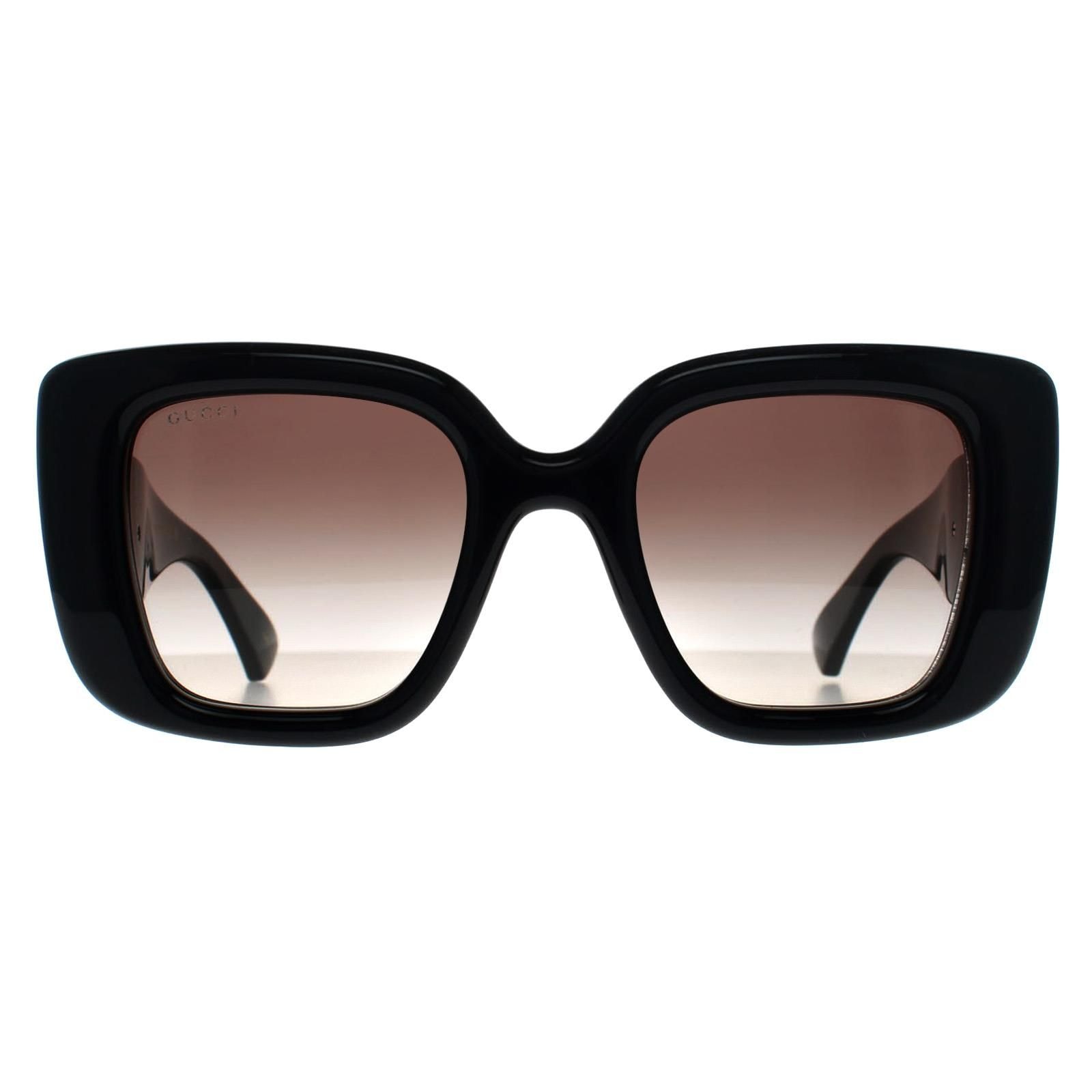 Gucci Square Shiny Black Grey Gradient GG1975S image 1