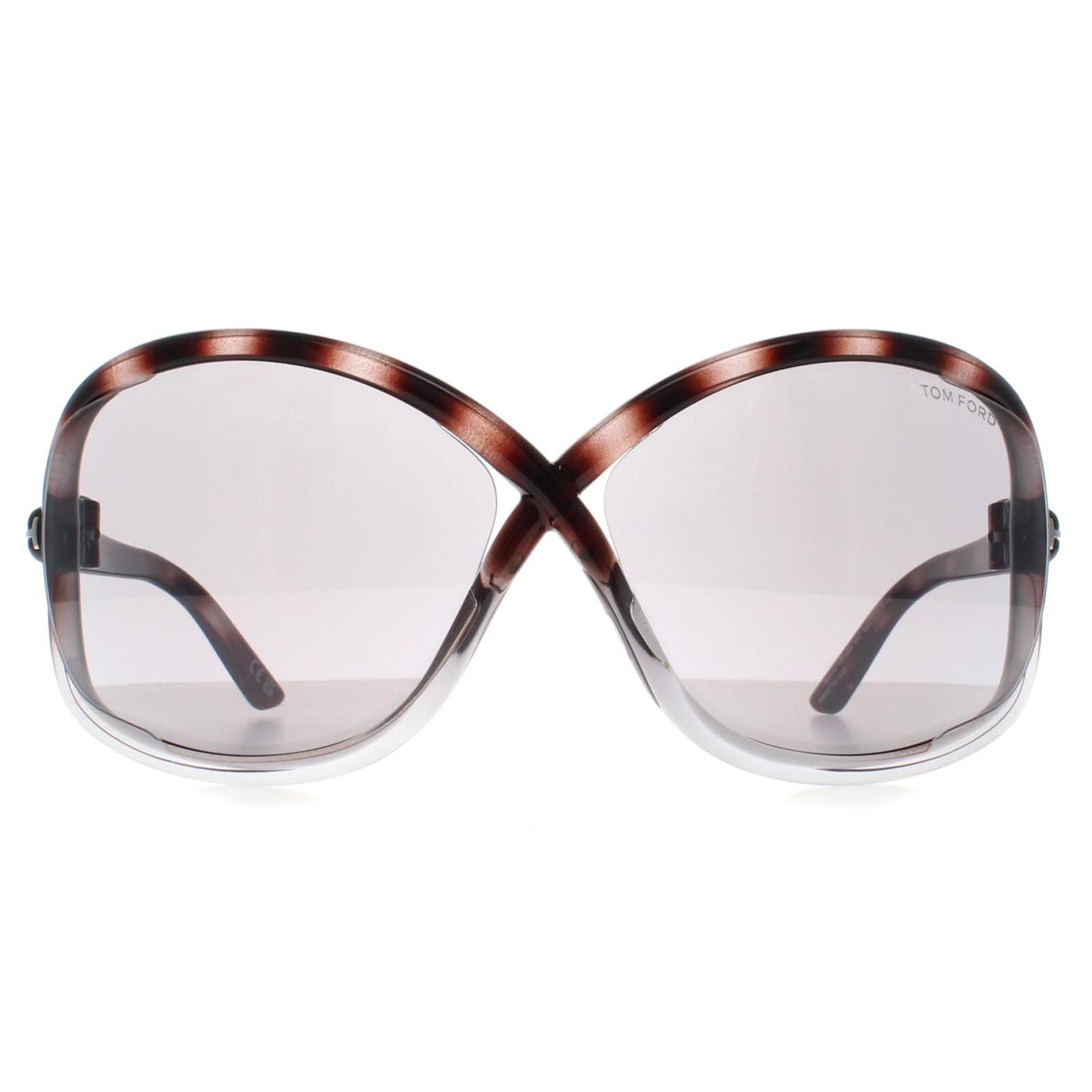 Tom Ford Butterfly Gradient Grey Tortoise Smoke Grey Silver Mirror Bettina FT1068 Sunglasses image 1