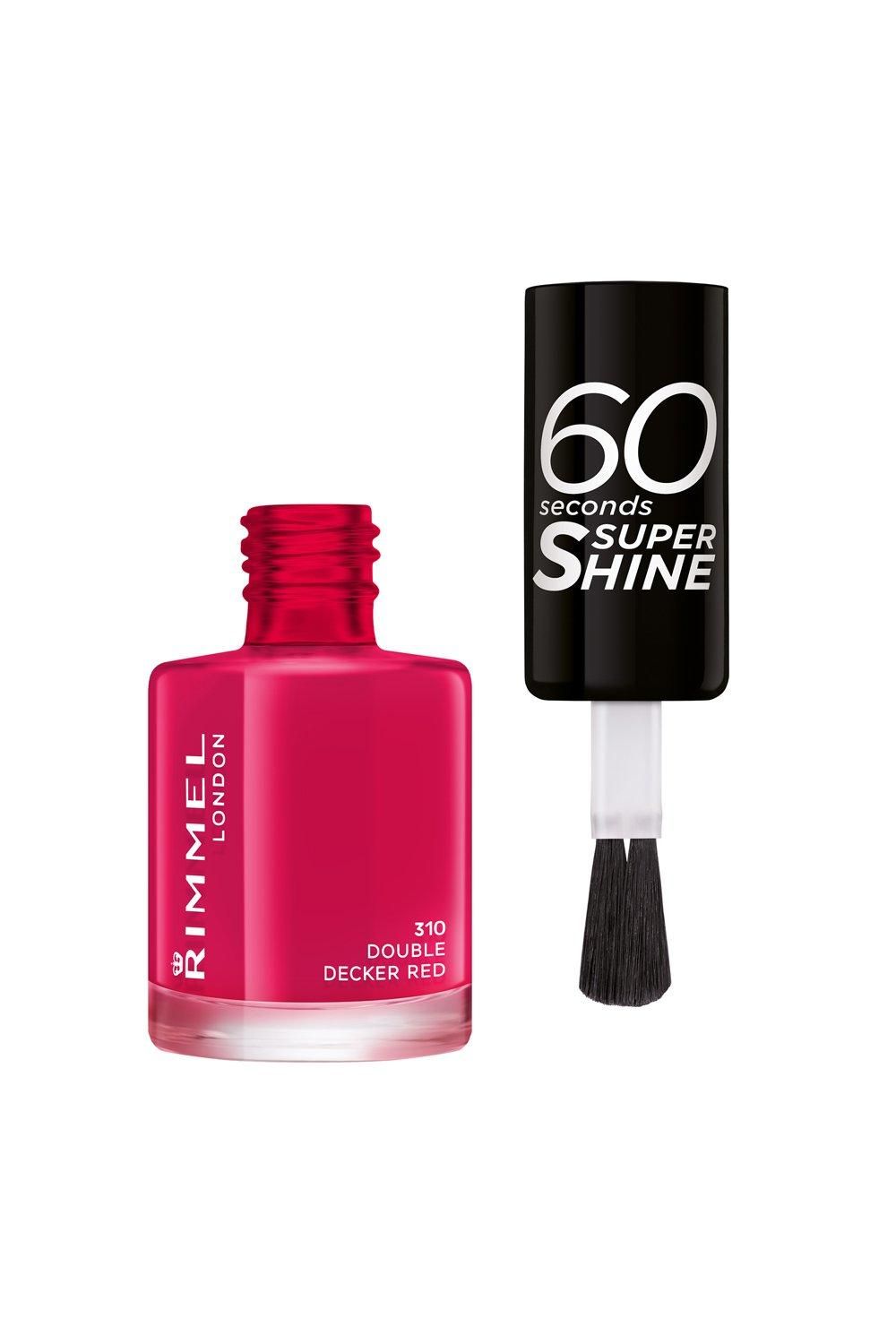Rimmel London 60 Seconds Super Shine Nail Polish Double Decker Red image 3