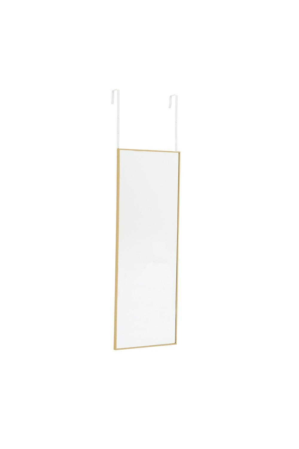 Living and Home 28cm W x 118cm H Gold Frame Over the Door Full Length Mirror image 4