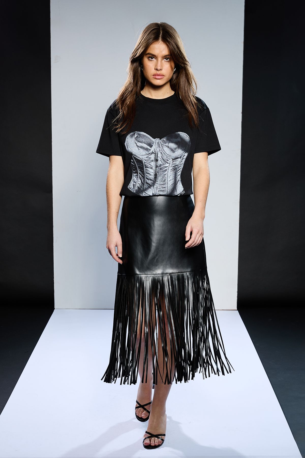 RUNWAY 1.8.1.8 Runway 1.8.18 Corset Tee Black image 2