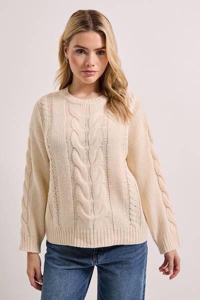 Dorothy Perkins Cable Knitted Crew Neck Jumper Cream