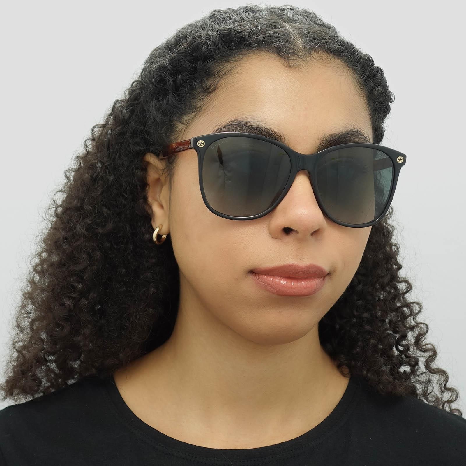 Gucci Square Black Brown Grey Gradient Sunglasses image 4