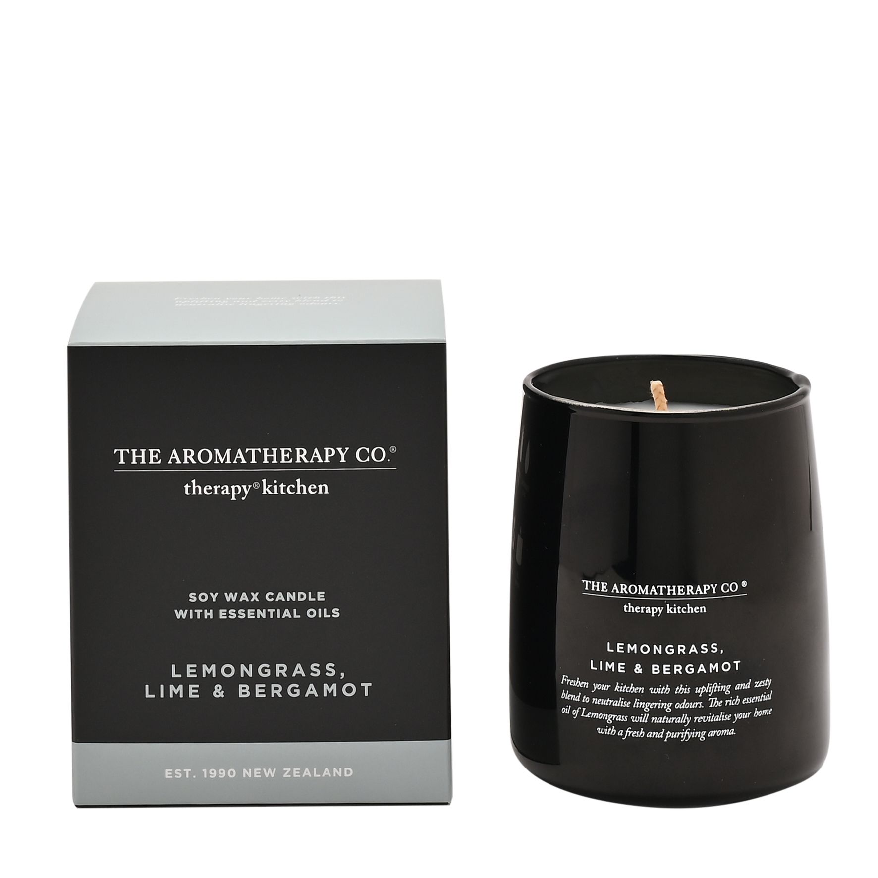 The Aromatherapy Company Therapy Kitchen Candle -Lemongrass, Lime & Bergamot 80g image 1