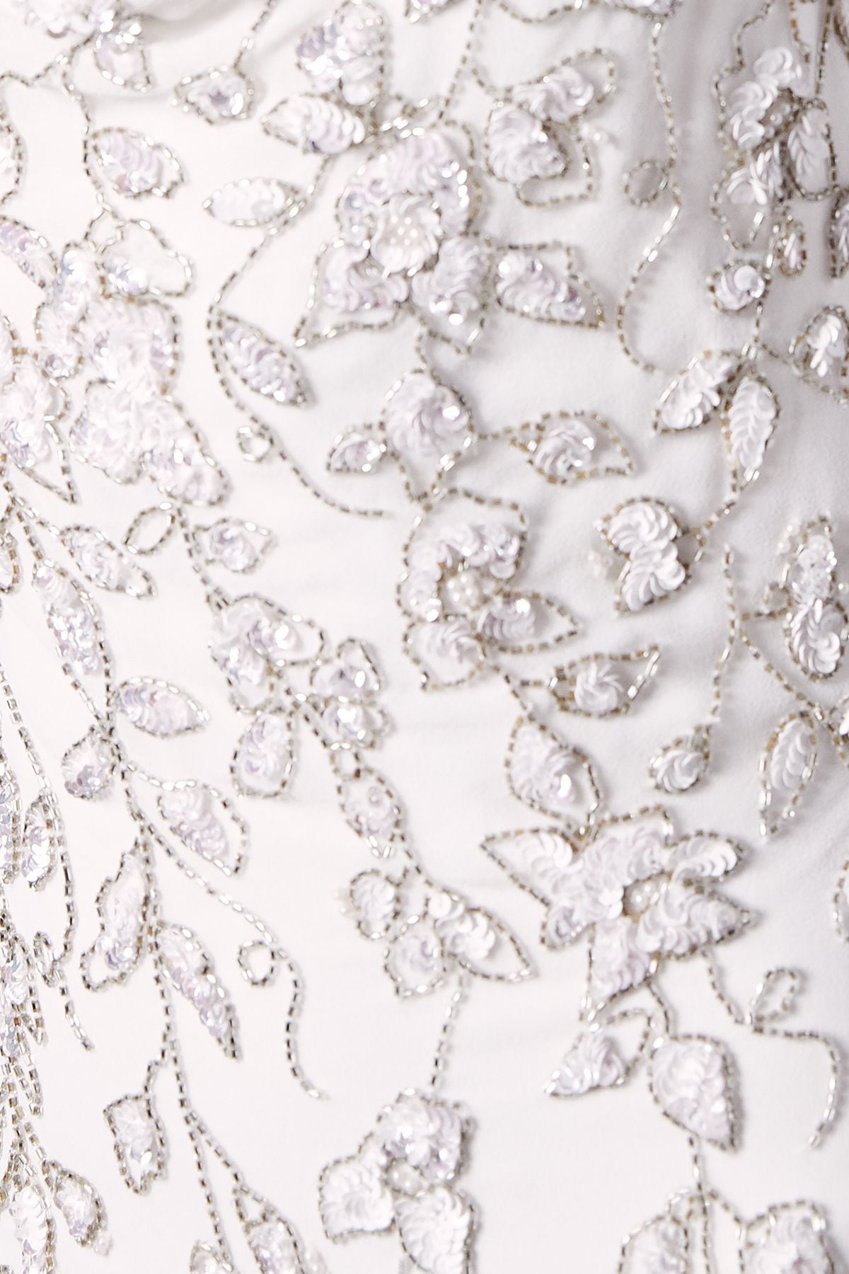 Coast Boho Cowl Neck Trailing Floral Embellished Fishtail Wedding Dress Ivory image 5