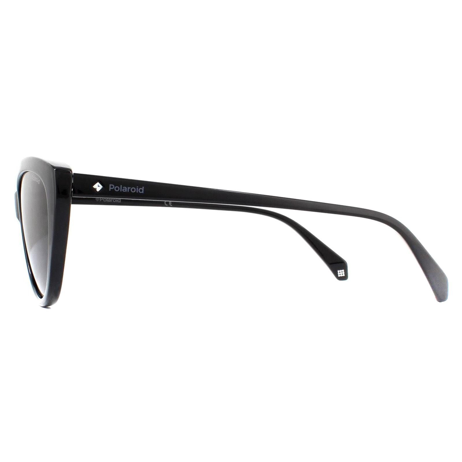 Polaroid Cat Eye Black Grey Polarized Sunglasses image 3