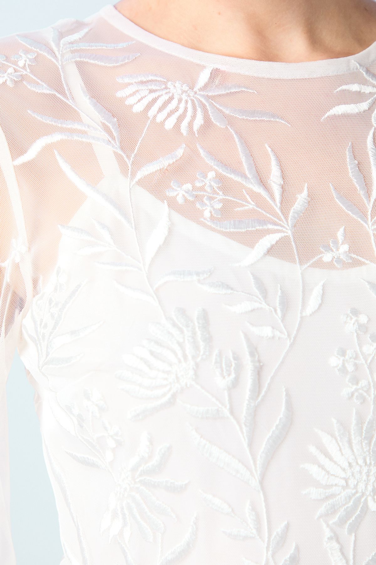 Coast Blouson Sleeve Wildflower Wedding Dress Ivory image 5