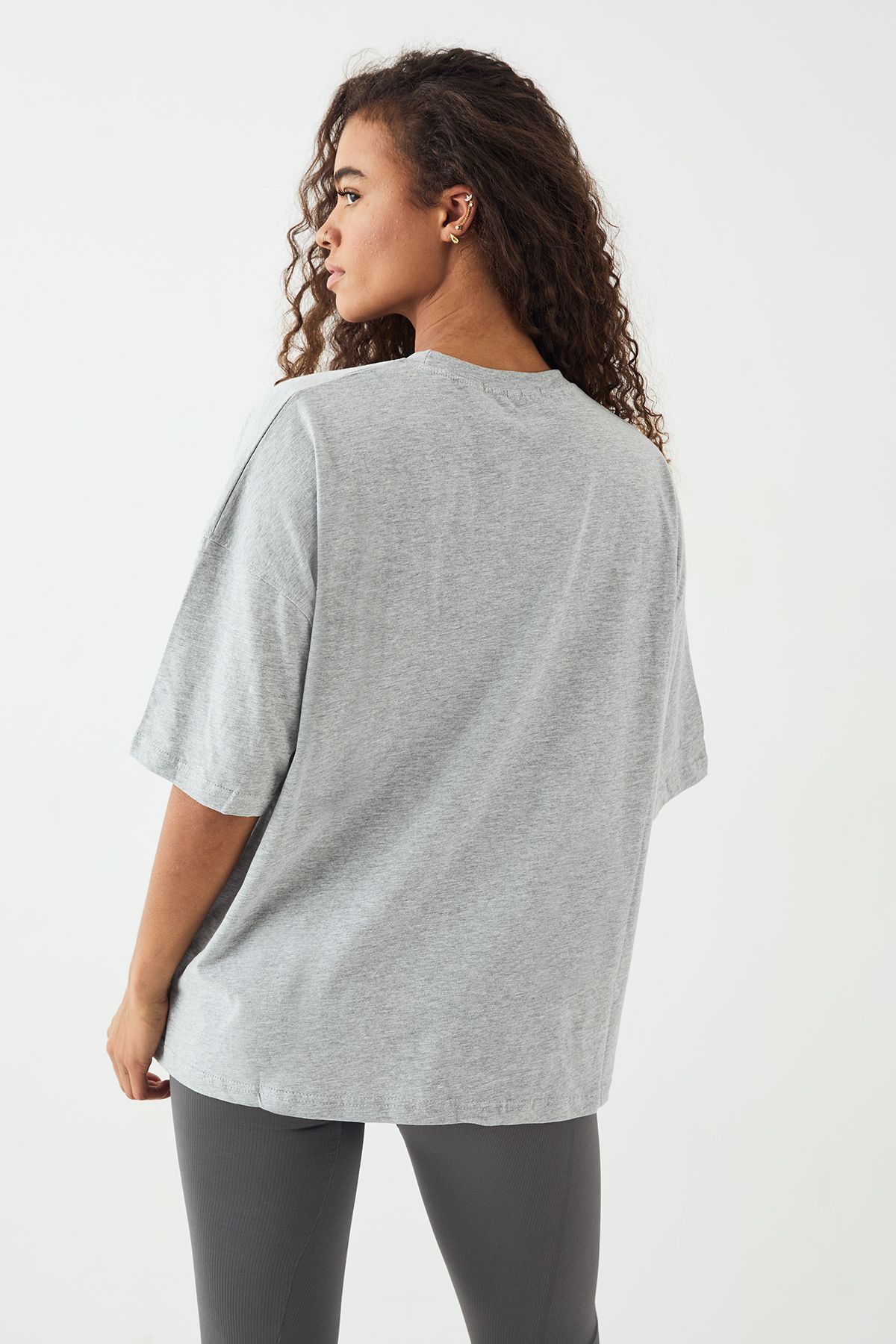 DSGN Studio DSGN Studio Applique Oversized T-shirt Grey Marl image 2