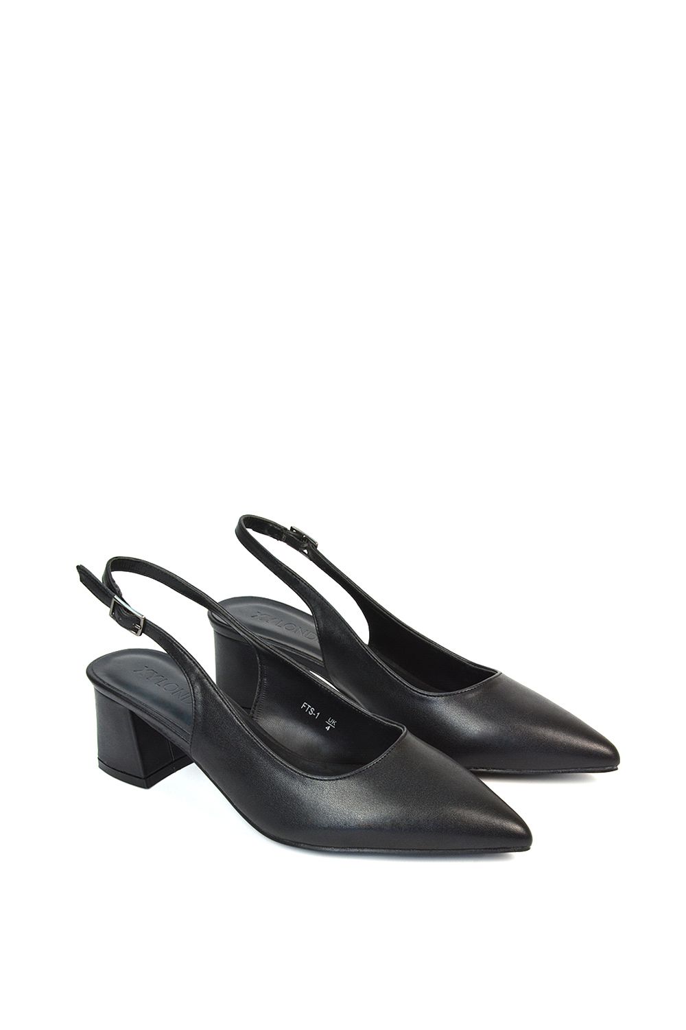 XY London 'Becky' Pointed Toe Slingback Court Shoe Heels image 3