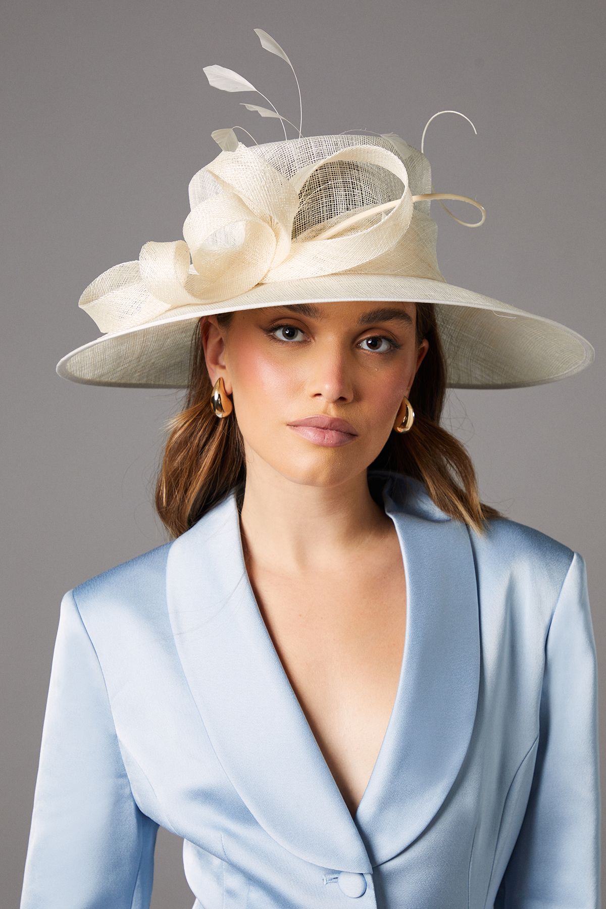 Coast Loop And Quill Wide Brim Hat Ivory image 1
