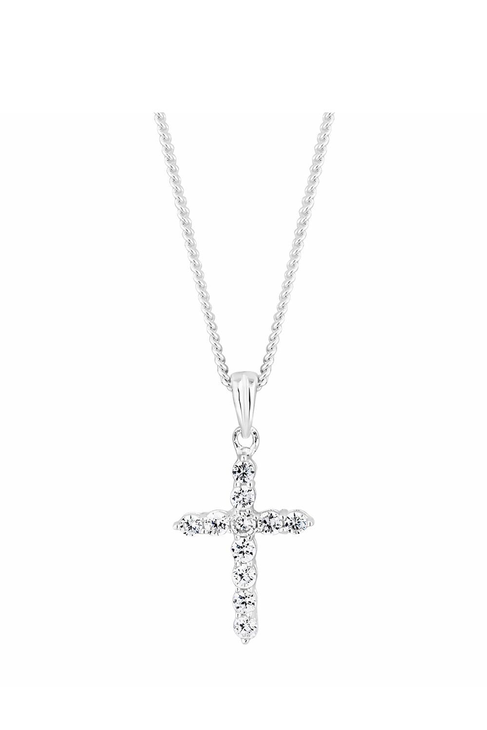 Simply Silver Sterling Silver 925 Cross Pendant Necklace image 1
