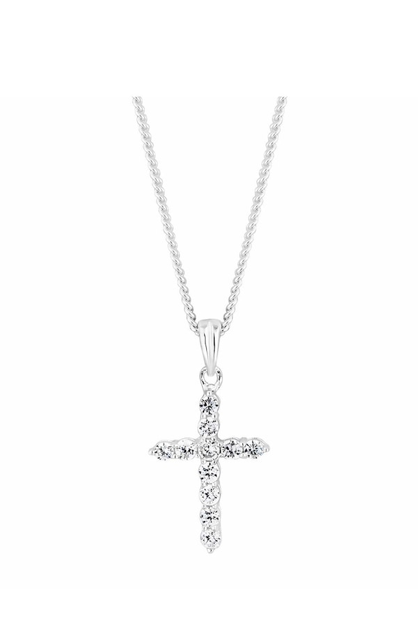 Simply Silver Sterling Silver 925 Cross Pendant Necklace