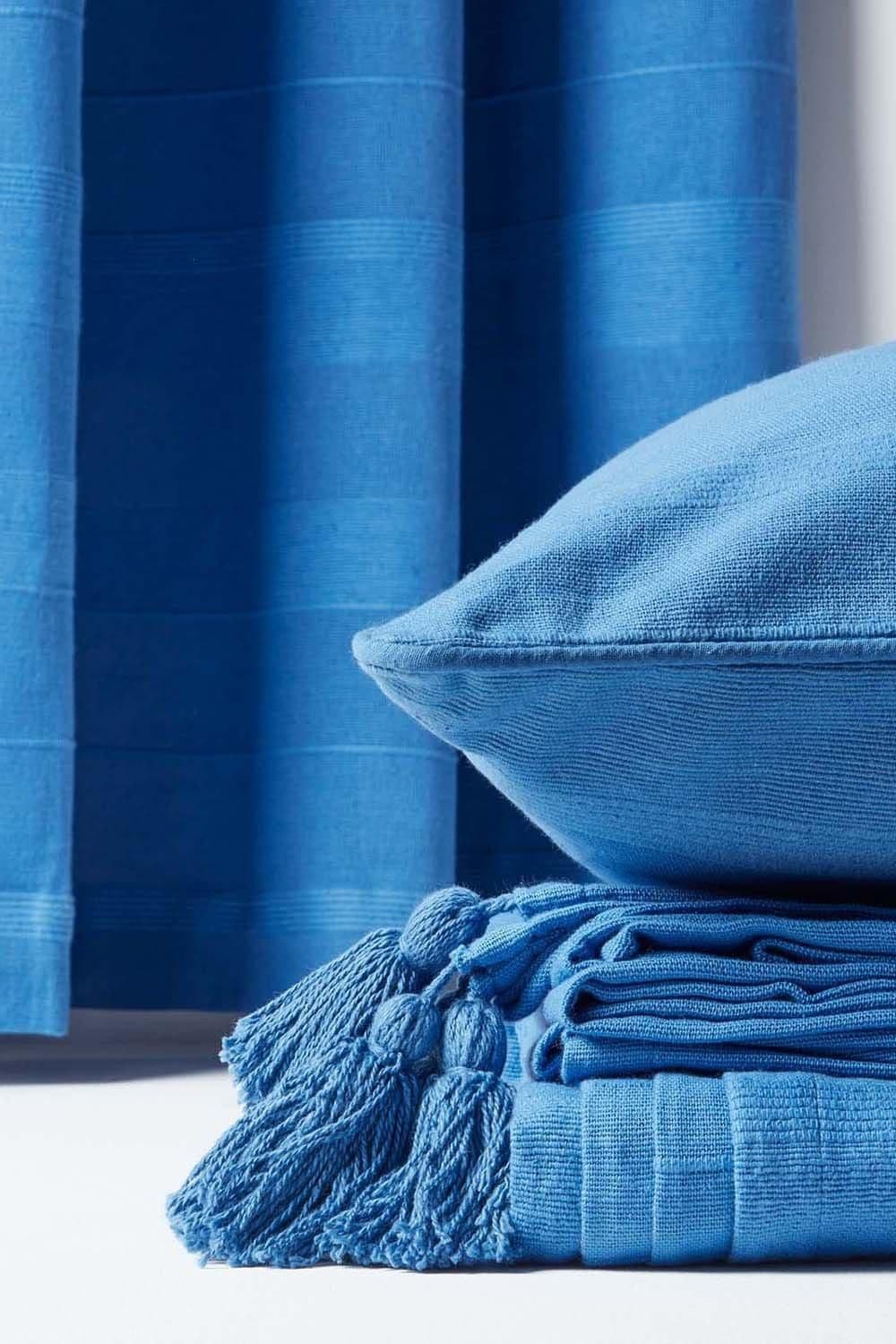 Homescapes Cotton Rajput Ribbed Cushion Cover image 5