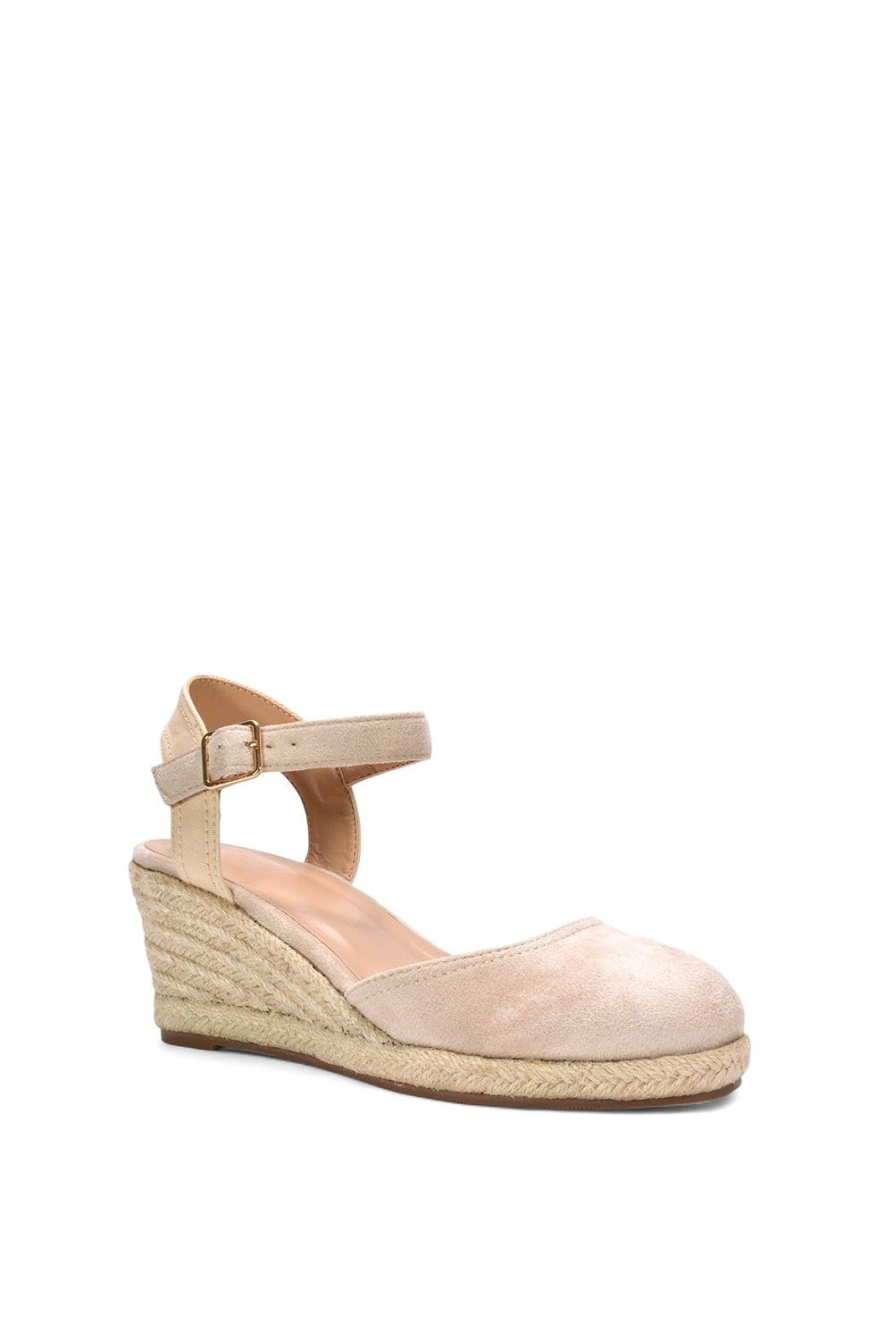 XY London 'Joey' Closed Toe Ankle Strap Espadrille Wedge Platform Shoes image 2