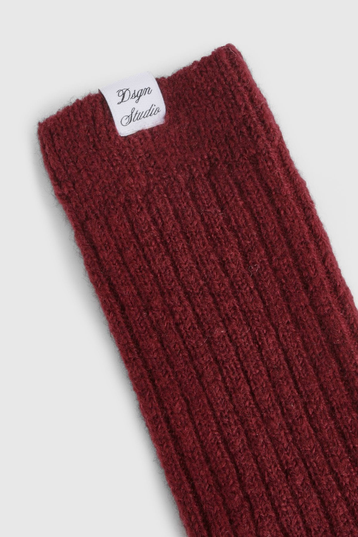 DSGN Studio DSGN Studio Ribbed Cosy Socks Burgundy image 3