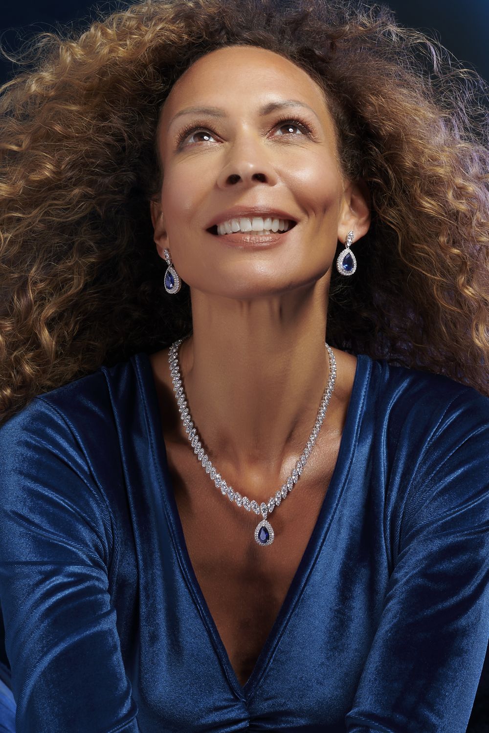 Jon Richard Silver Cubic Zirconia Pear Drop Earrings image 4