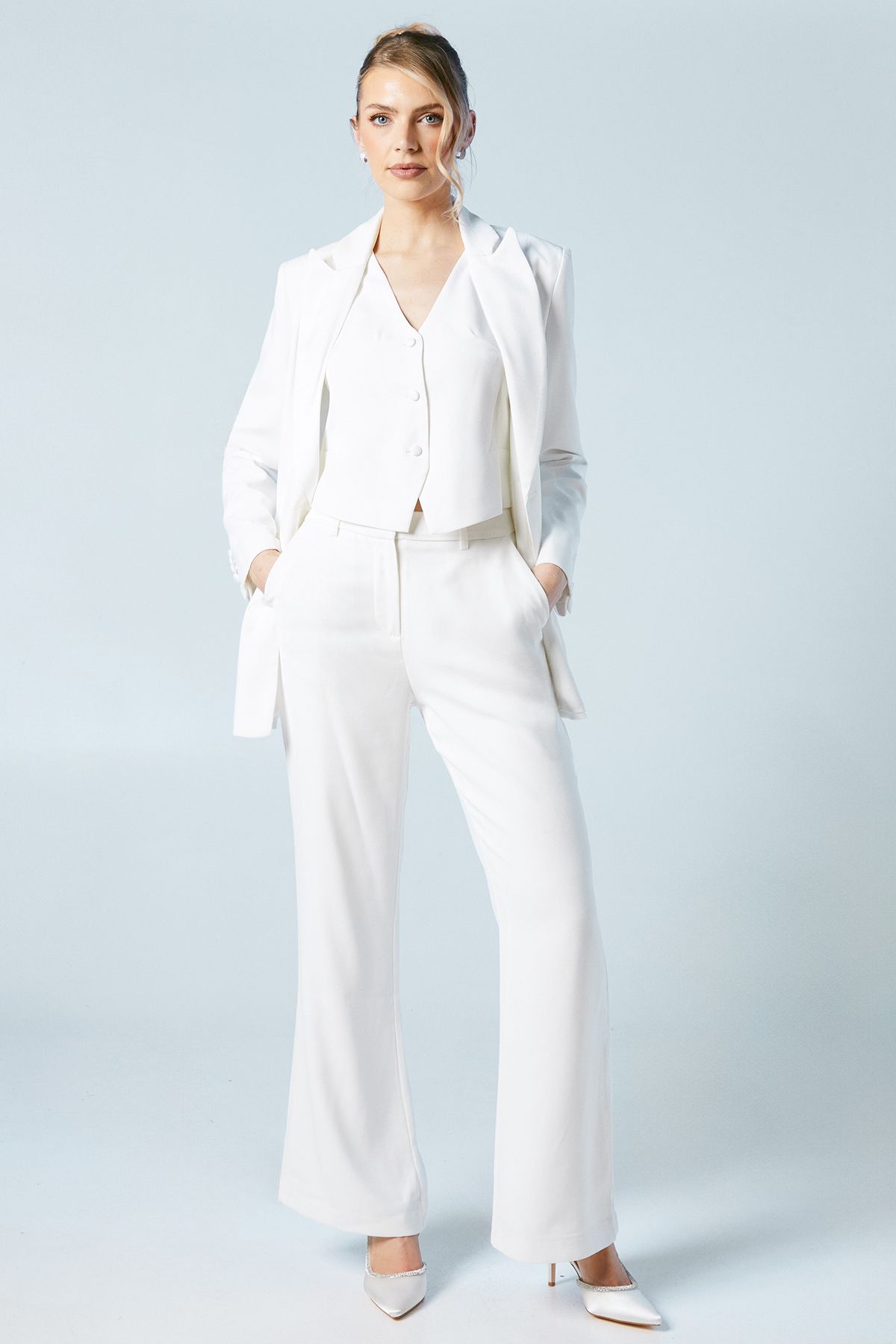 Coast Premium Flare Bridal Trousers Ivory image 2
