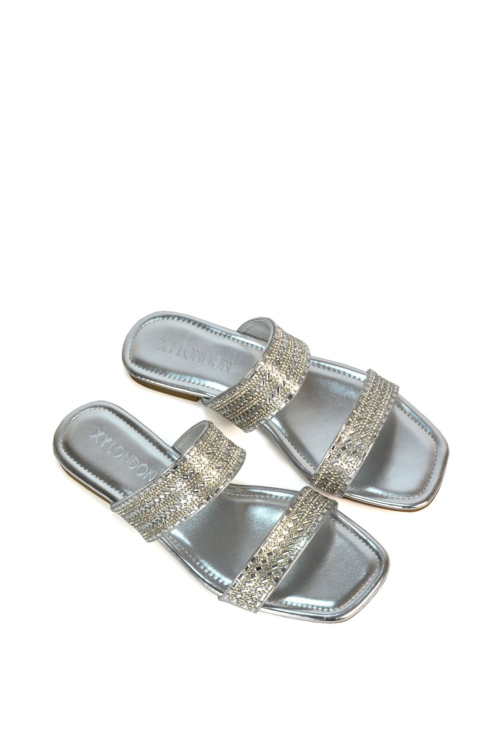 XY London 'Lucy' Slip On Flat Cork Slider Mules image 5