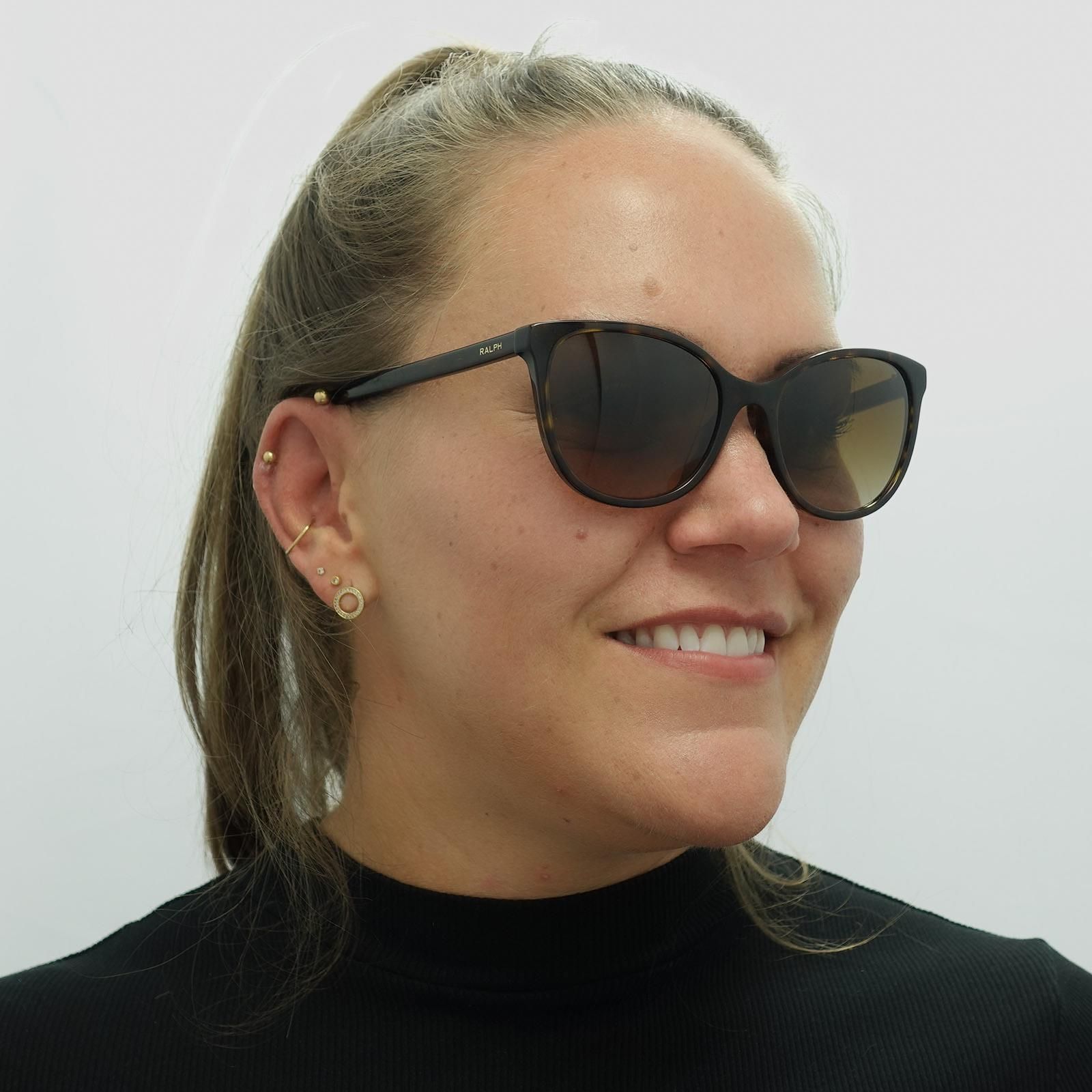 Ralph by Ralph Lauren Cat Eye Havana Brown Brown Gradient RA5282U Sunglasses image 6