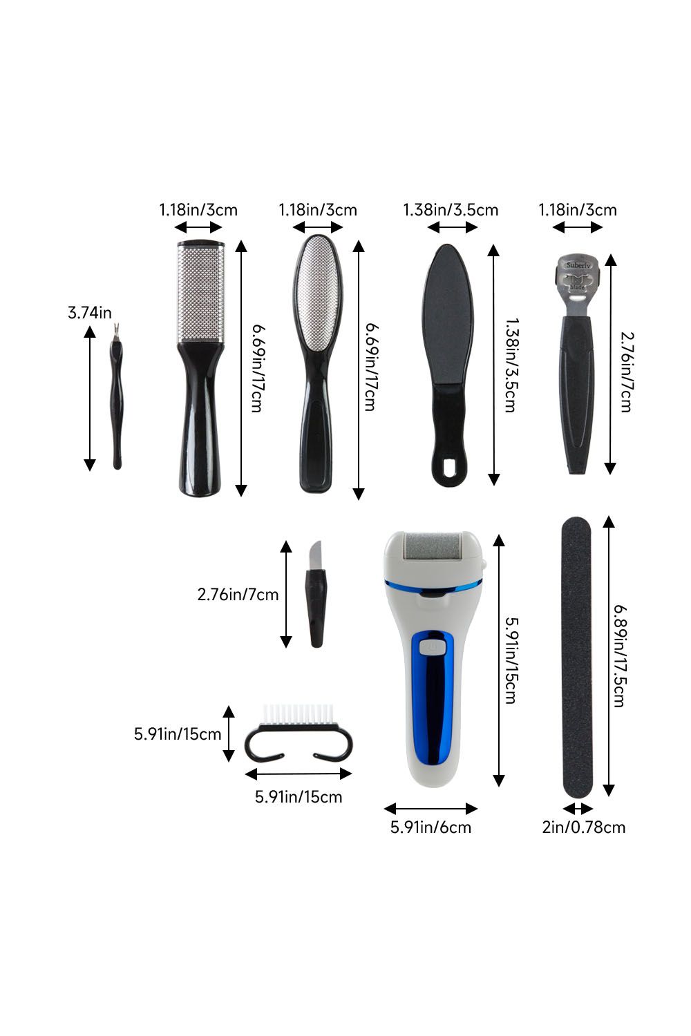 SHEONLY Electric Pedicure Tools Set Callus Remover Beauty Tool image 8