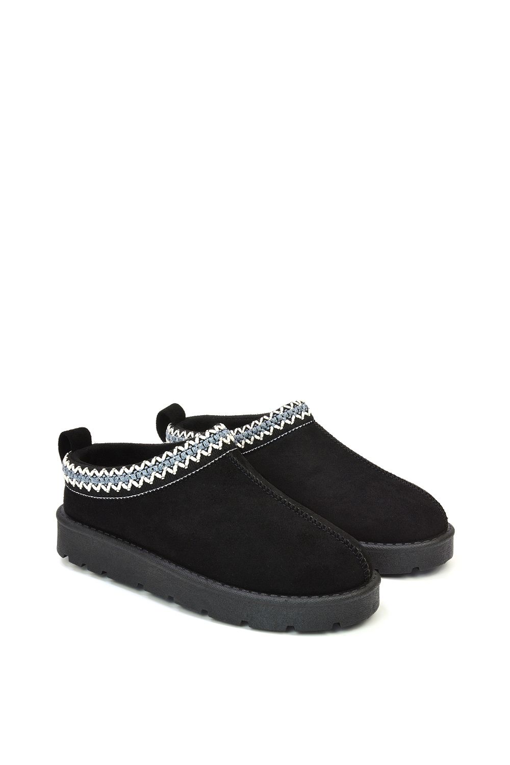 XY London 'Zoe' Aztec Faux Fur Slip On Micro Slippers image 3