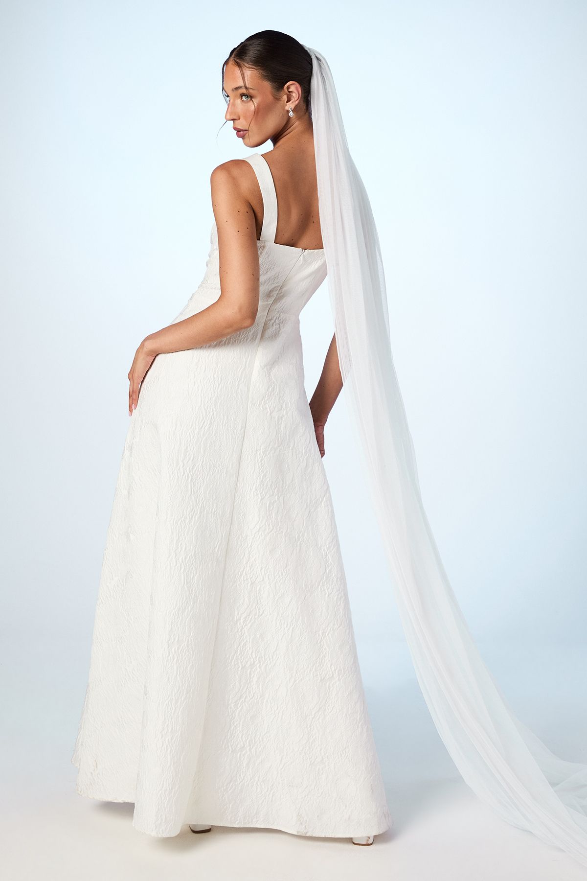 Coast Sweetheart Full Skirted Jacquard Wedding Dress Ivory image 3