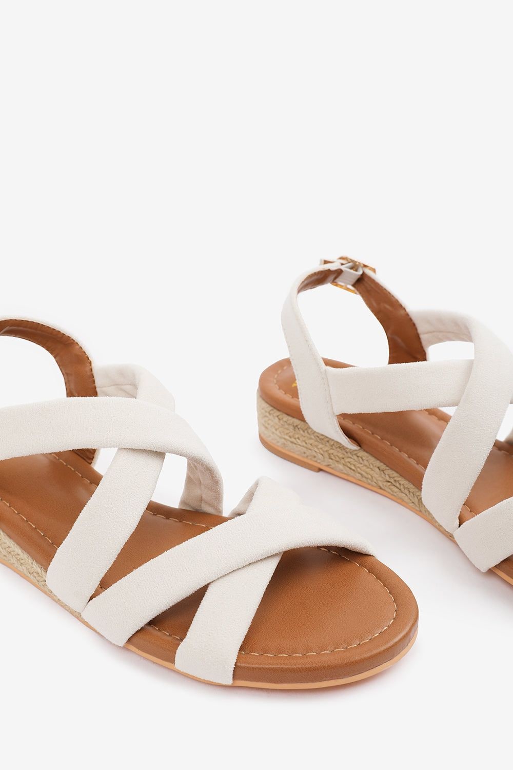 Where's That From 'Eleanor' Low Wedge Shoes With Buckle Closure & Cross Over Strap image 4