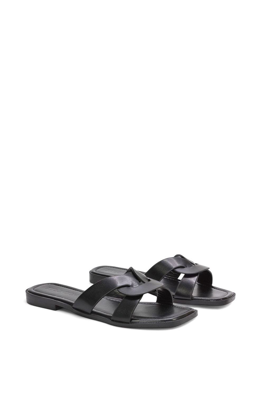 XY London 'Charley' Open Toe  Slip On Slider Sandals With Square Toe image 3