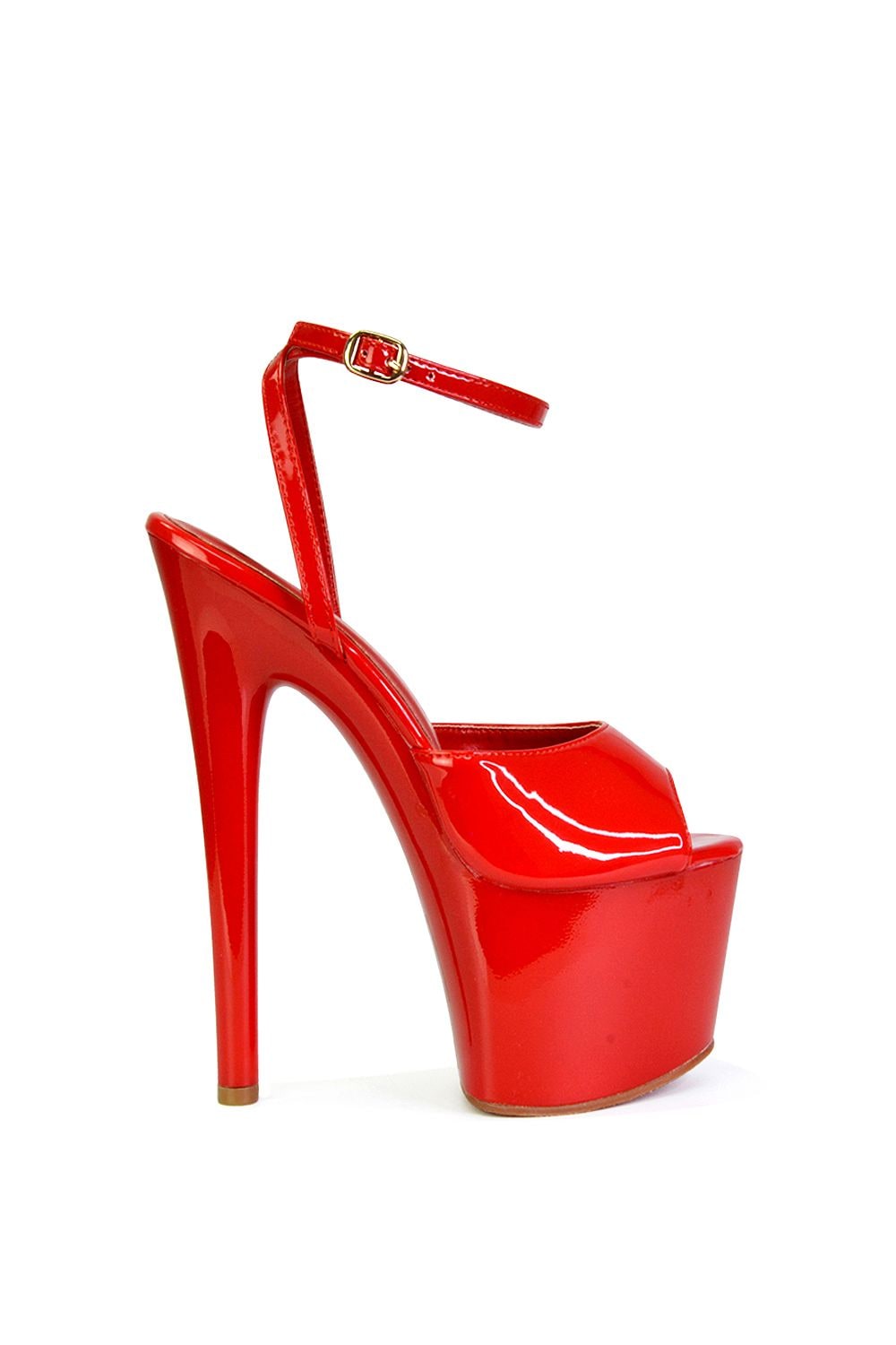 XY London 'Sunshine' Strappy Peep Toe Stiletto High Heel Platform Shoes image 1