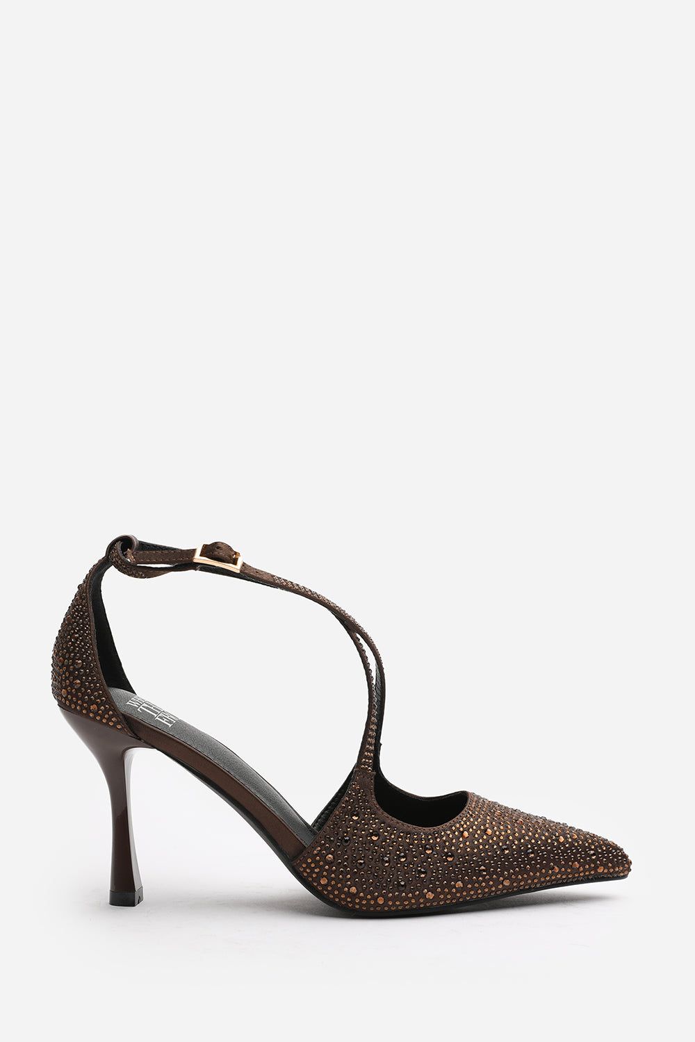 Where's That From 'Kennedy' Strappy Pointed Toe High Heels with Rhinestone Embellishments image 2