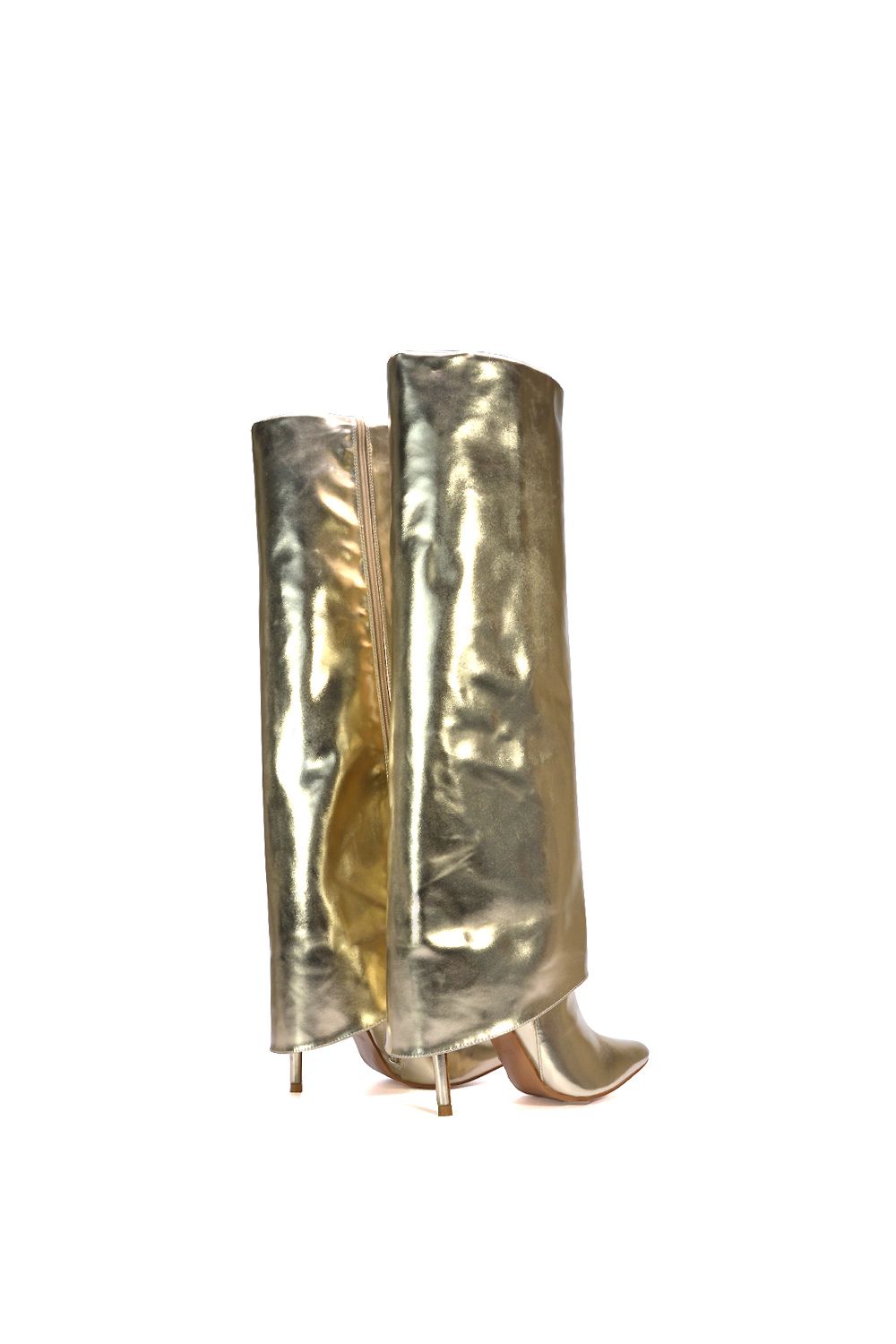 XY London 'Shauna' Foldover Knee High Boots With Stiletto Heel image 5