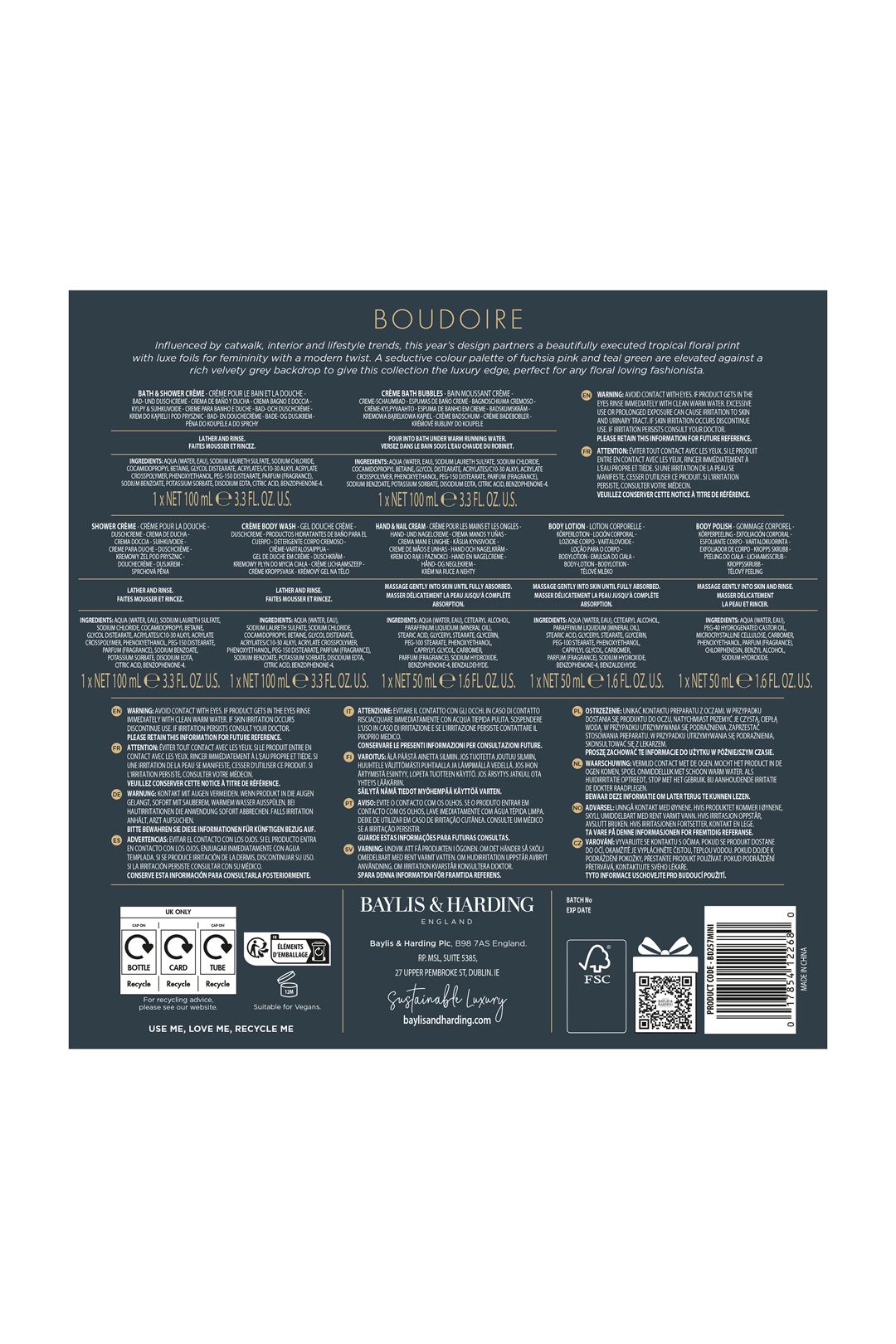 Baylis & Harding Boudoire Luxury 7 Day Essentials Gift Set Multi image 8