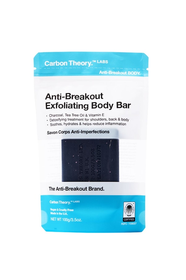 Carbon Theory Anti Breakout Charcoal & Tea Tree Oil Breakout Control Exfoliating Body Bar Misc