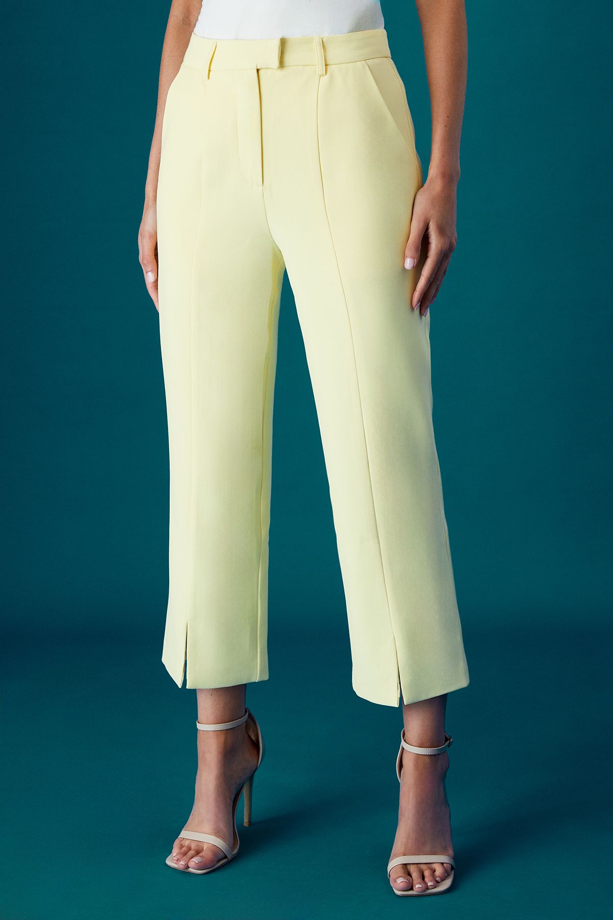 Coast Coast Muse Split Front Crop Trouser Yellow image 2