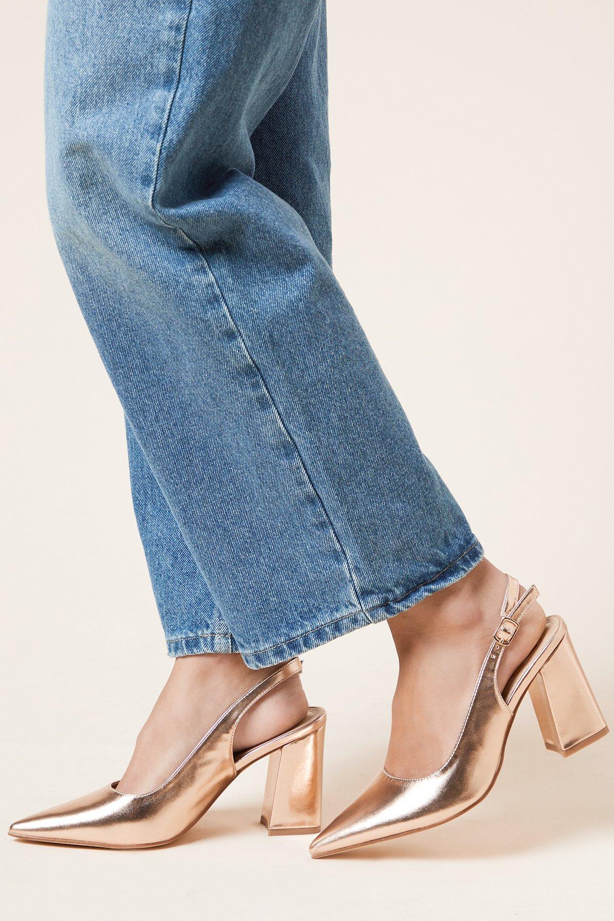 Block Heel Rose Gold River Island Heels Dorothy Perkins Rose Gold