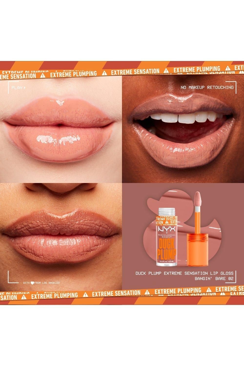 NYX Professional Makeup Duck Plump Lip Plumping Gloss Bangin Bare image 5