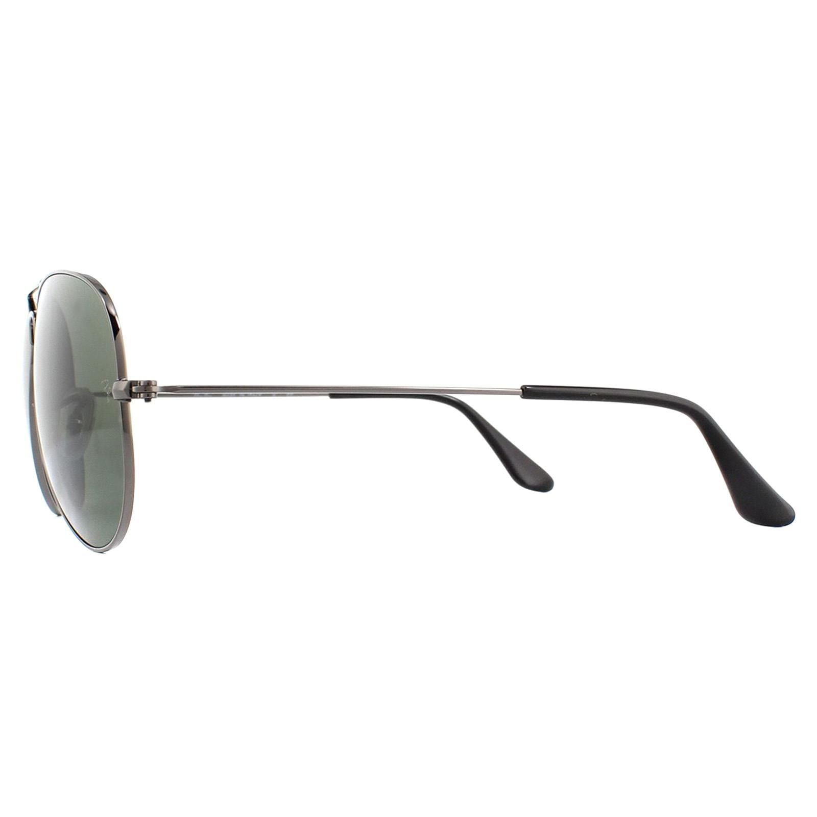 Ray-Ban Aviator Gunmetal Green Aviator 3025 Sunglasses image 3