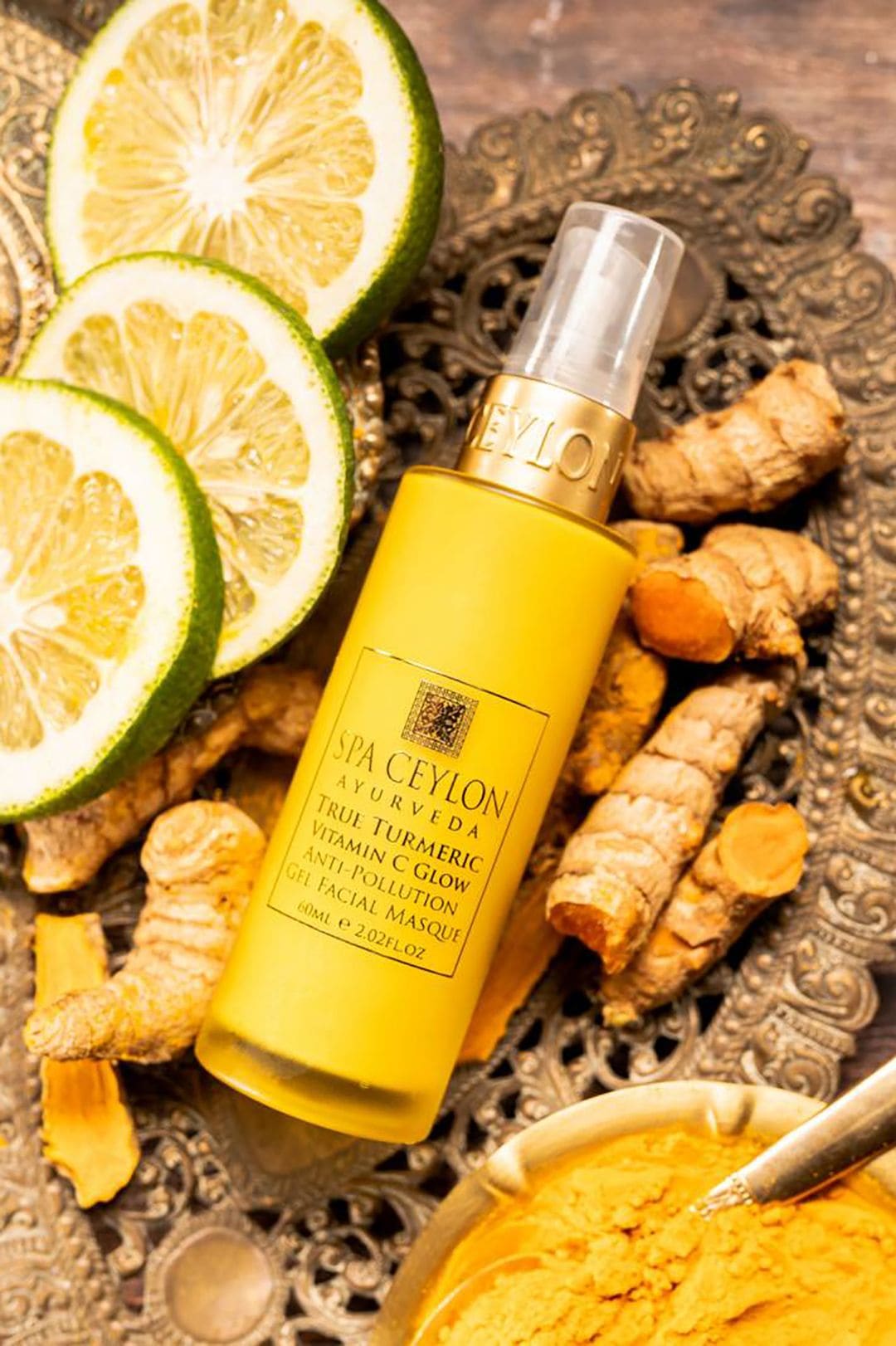 Spa Ceylon True Turmeric - Vitamin C Glow Anti-Pollution Gel Facial Masque -60ml image 2