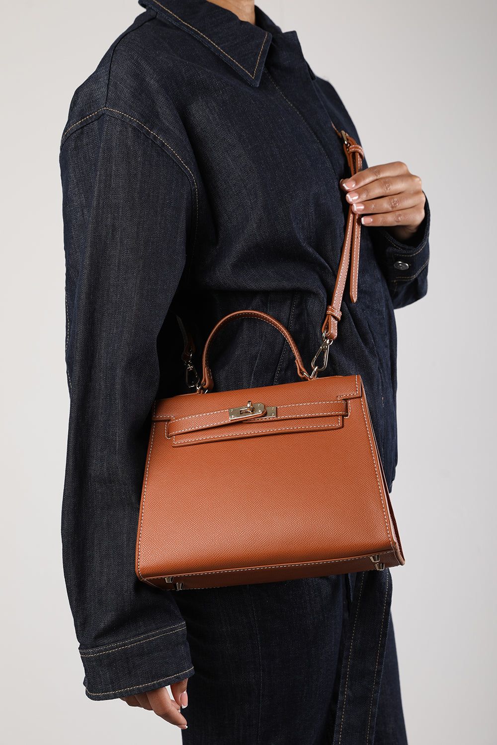 Where's That From 'Lluvia' Top Handle Satchel Mini Tote Bag with Turn-Lock Closure image 8