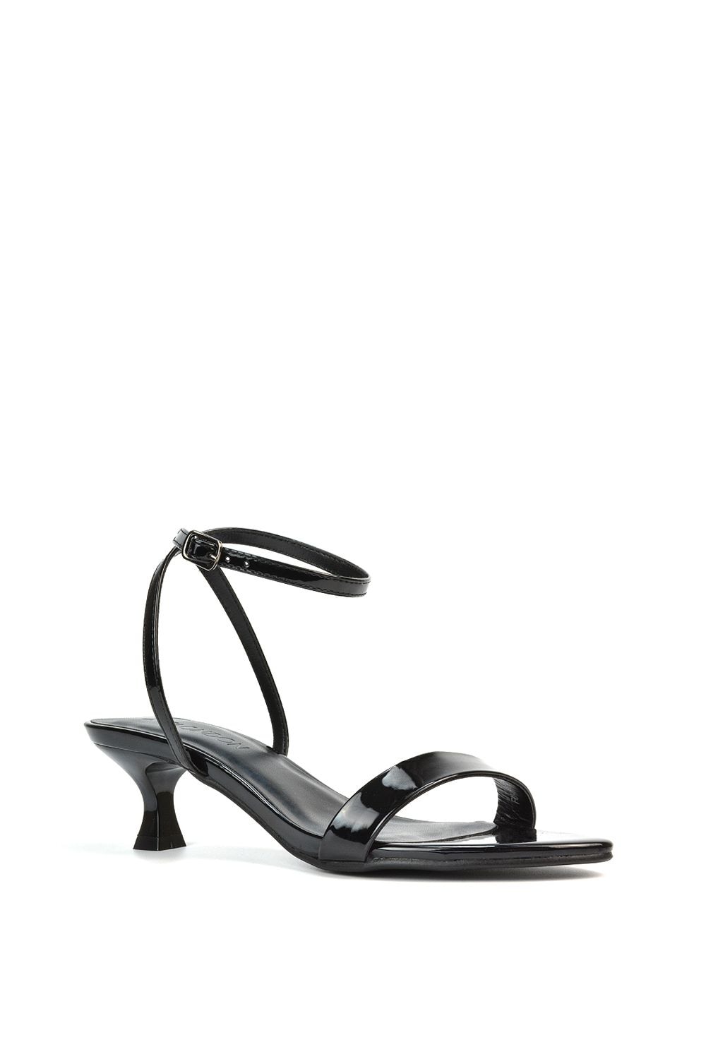 XY London 'Antonia' Kitten Low Heel Strappy Sandal Two Part Heeled Shoes image 2