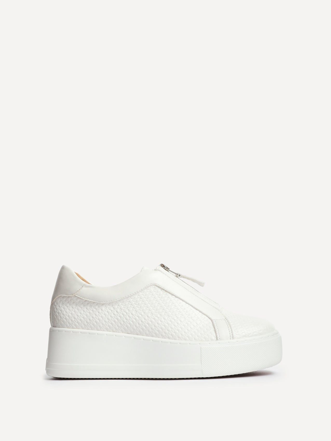 Linzi Piper White Faux Leather Platform Trainer image 1