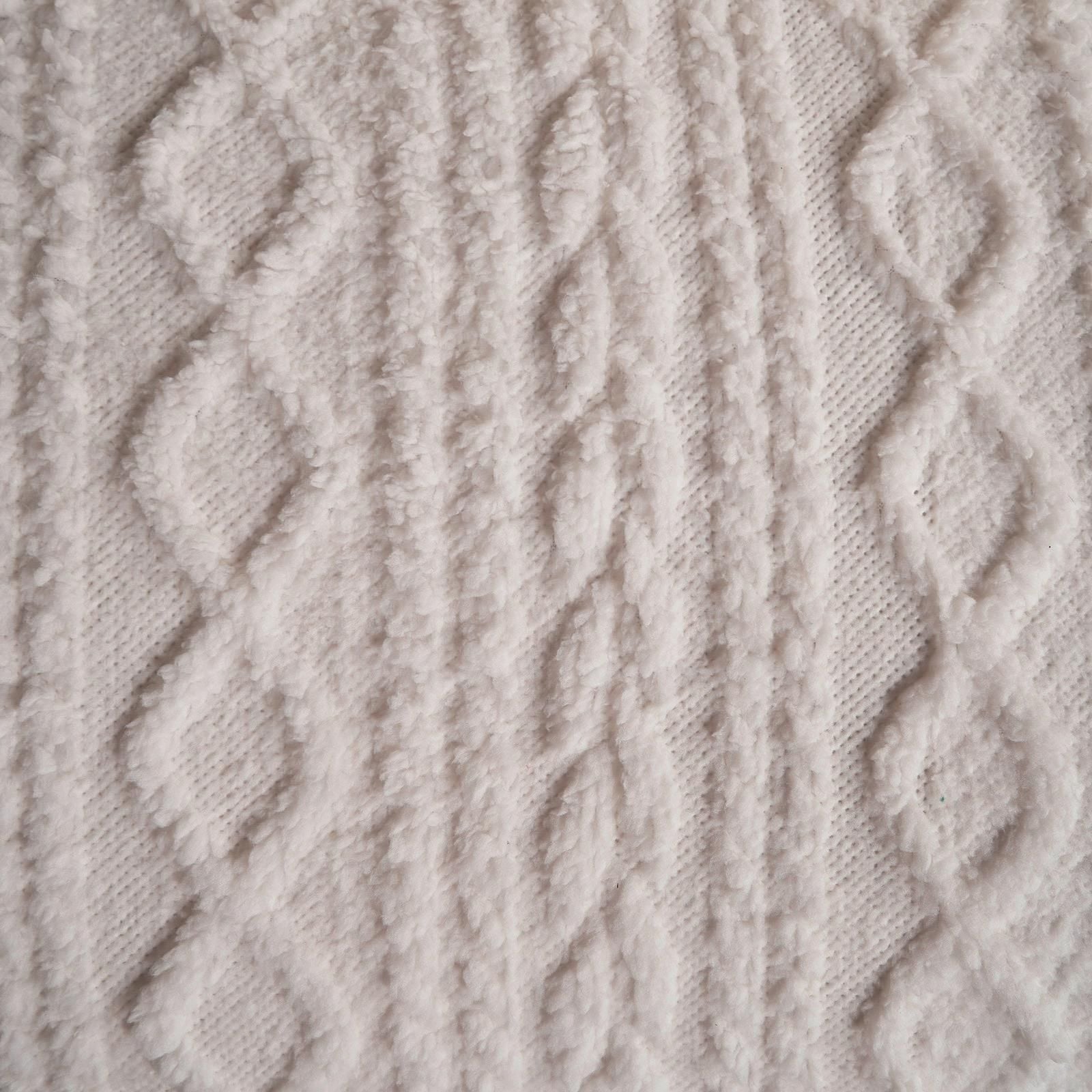 OHS Cable Knit Fleece Duvet Cover Set Warm Reversible Bedding image 6